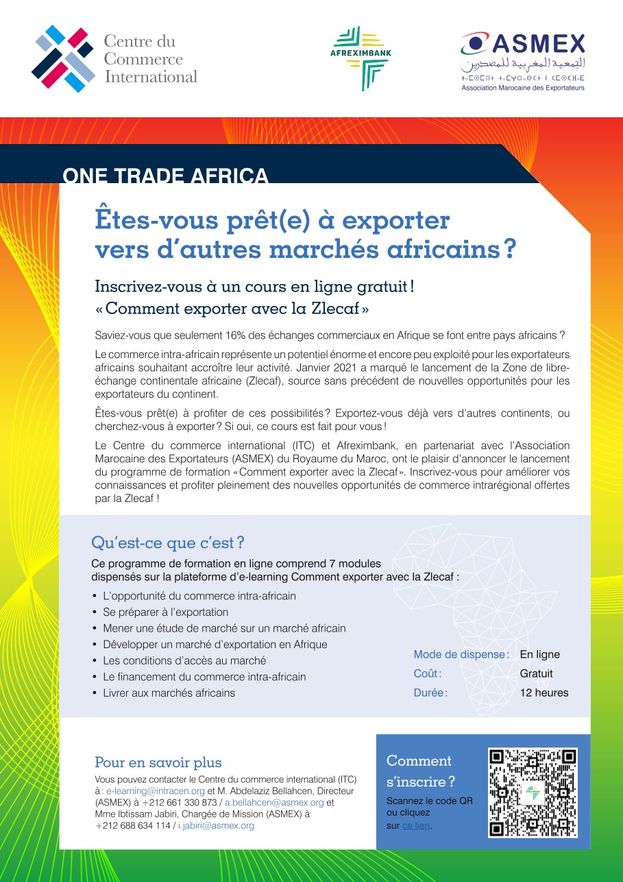 ITIC et ASMEX lancent un programme de formation "Comment exporter avec la Zlecaf"